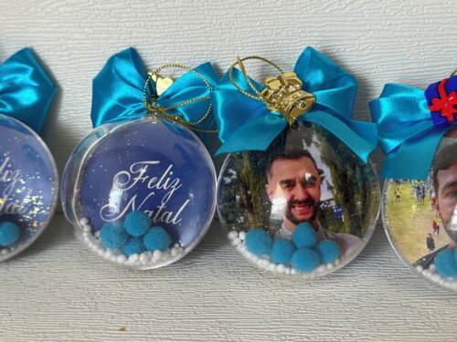 Bola de Natal Personalizada Foto (6 Unid)