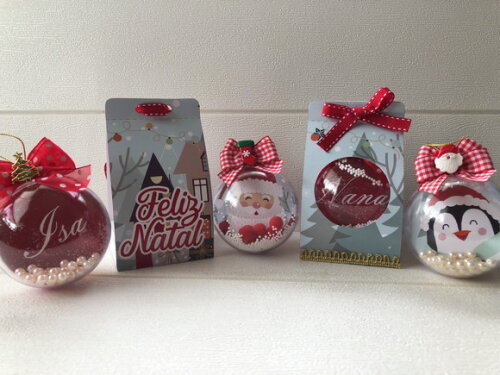 Bola de Natal Personalizada C/caixinha