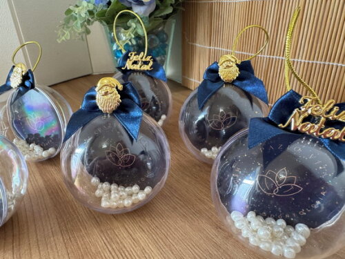 Bola de Natal Personalizada Logomarca (6 Unid)