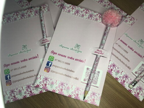 Brinde Dia das Mães - flyer com lápis