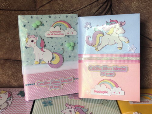 Caderno Brochura Unicórnio Luxo (plastificado)