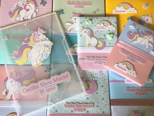Caderno Brochura Unicórnio Luxo (plastificado)