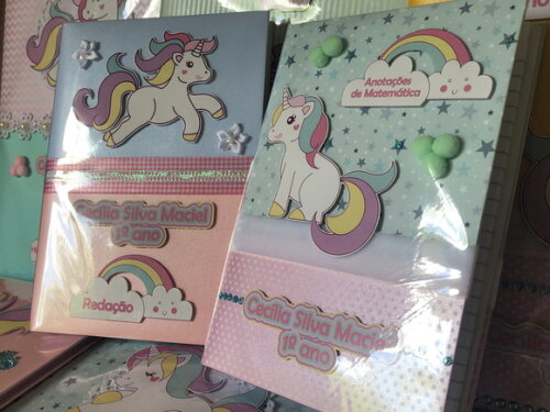Caderno Brochura Unicórnio Luxo (plastificado)