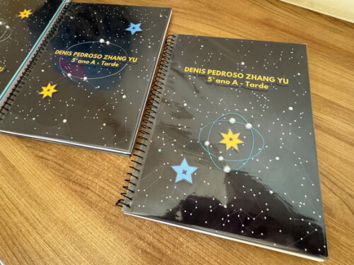 Caderno Espiral Espaço Sideral (plastificado)