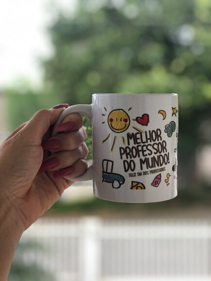 Caneca Porcelana C/caixa Kraft Dia dos Professores