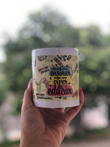 Caneca Porcelana C/caixa Kraft Dia dos Professores