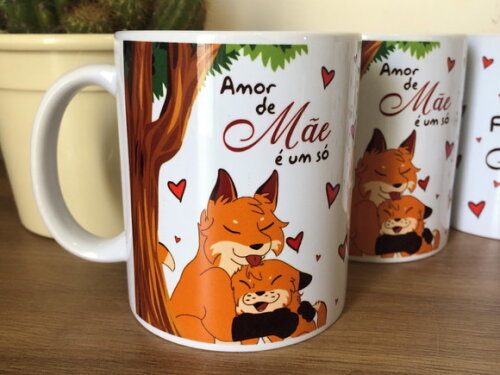 Caneca Porcelana Dia das Mães *linha Exclusiva - Autoral*