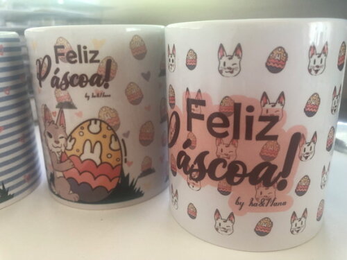 Caneca Porcelana Páscoa *linha Exclusiva - Autoral*