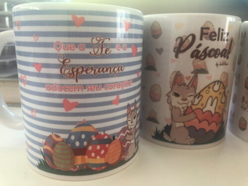 Caneca Porcelana Páscoa *linha Exclusiva - Autoral*