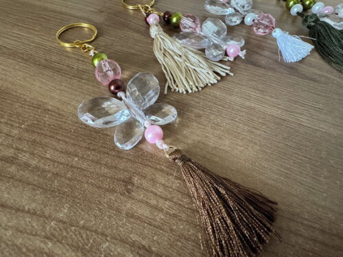 Chaveiro Luxo Pingente Acrílico+ Tassel 10 un