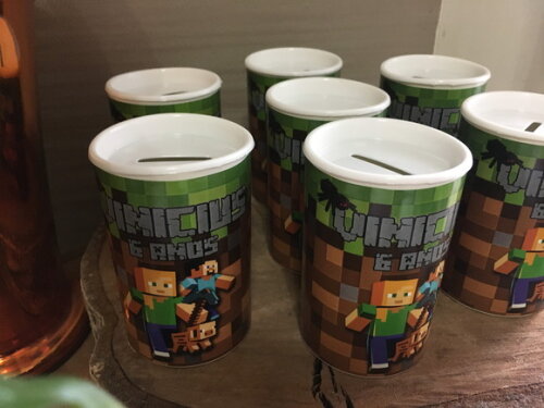 Cofrinho Plástico Minecraft