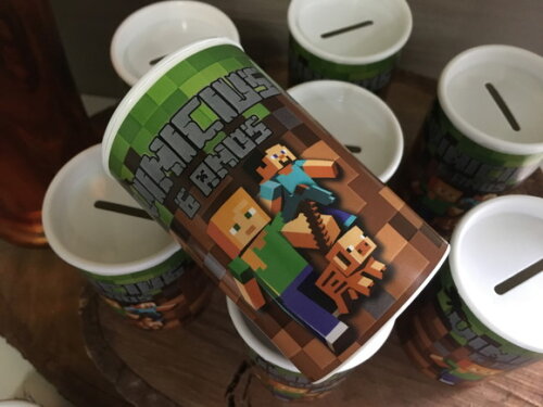 Cofrinho Plástico Minecraft