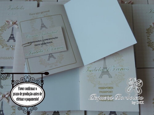 Convite Passaporte - Paris