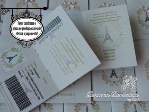 Convite Passaporte - Paris