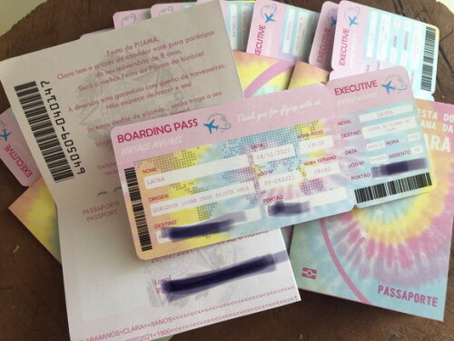 Convite Passaporte - Tie Dye