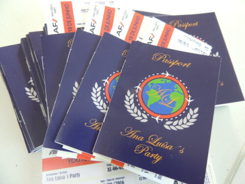 Convite Passaporte - Volta ao Mundo
