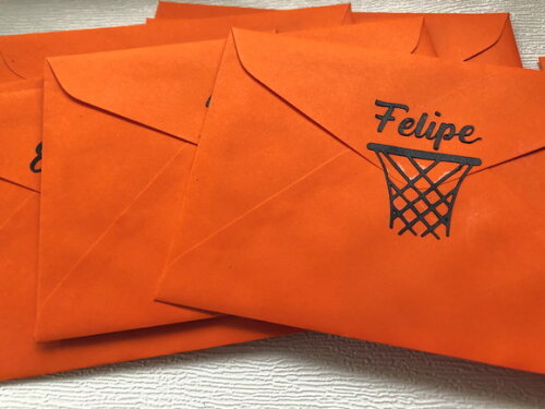 Convite Semplice Basquete (c/envelope)