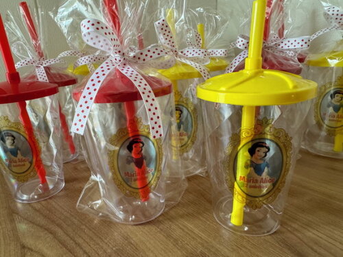 Copo "twister" 300ml Branca de Neve Princesa Embalado