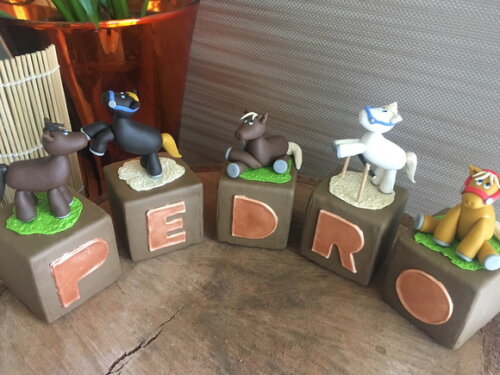 Cubo com letra Haras