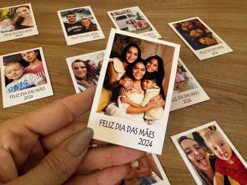 Ímã de Geladeira Polaroid Dia das Mães