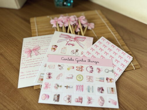 Jogo de Bingo Personalizado Girlie Cute Things