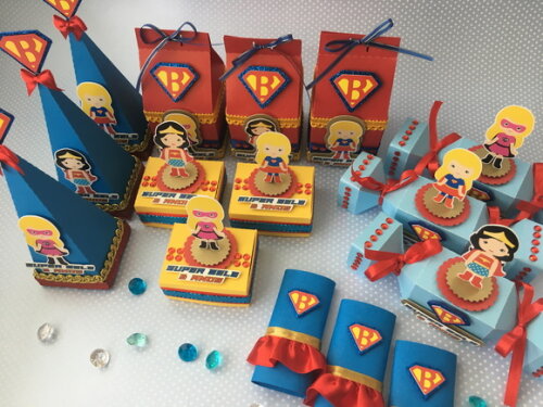 Kit Festa luxo Super Heroínas 58 Peças