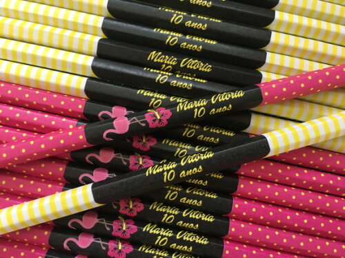 Lápis Personalizado Flamingo