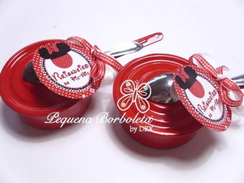 Panelinha Esmaltada Minnie Vermelha