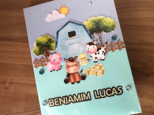 Pasta Catálogo Fazendinha Cute Aquarela (plastificada)