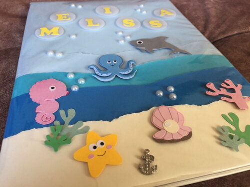 Pasta Catálogo Fundo do Mar Luxo (plastificada)