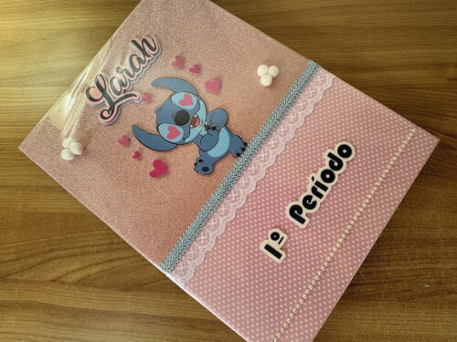 Pasta Catálogo Stitch (plastificada) Rosa