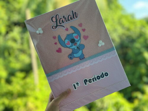 Pasta Catálogo Stitch (plastificada) Rosa