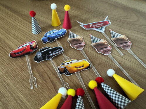 Pins Kit Brigadeiro (carros Disney) 50 Unid