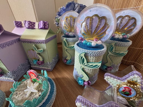Kit Scrap Luxo Sereia Ariel 24 Peças