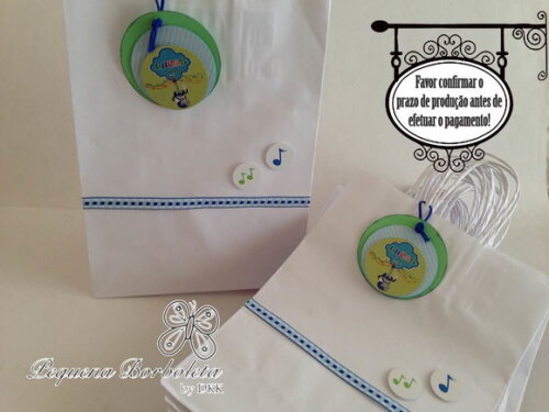 Sacola de Papel Instrumentos Musicais Tamanho M