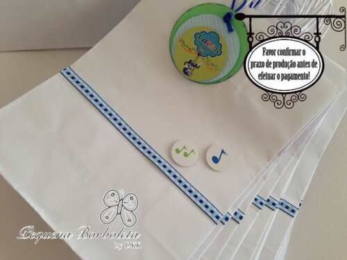 Sacola de Papel Instrumentos Musicais Tamanho M