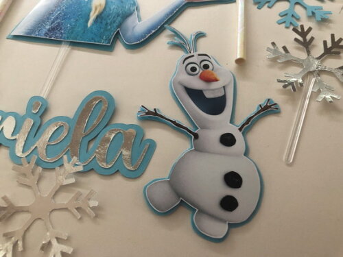 Topo de Bolo Frozen Luxo 17 Elementos