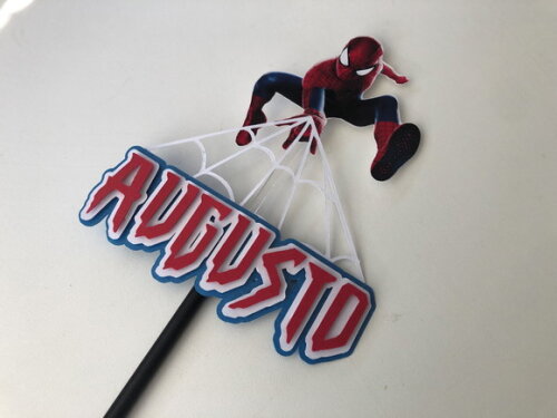 Topo de Bolo Homem Aranha Spiderman