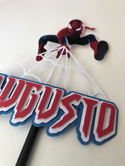 Topo de Bolo Homem Aranha Spiderman