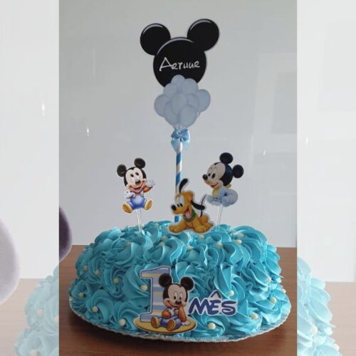 Topo de Bolo Mickey Baby Mesversário