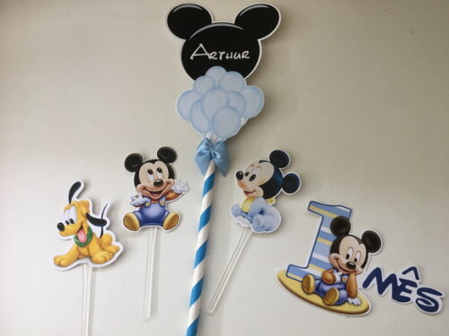 Topo de Bolo Mickey Baby Mesversário