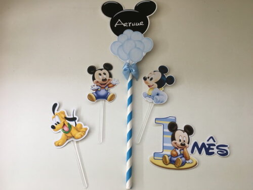 Topo de Bolo Mickey Baby Mesversário