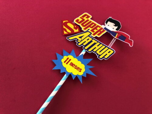 Topo de Bolo Superman Quarentena