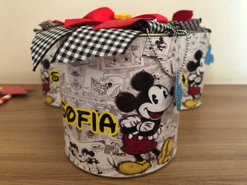 Tubolata 9x9cm Tema Mickey Menina
