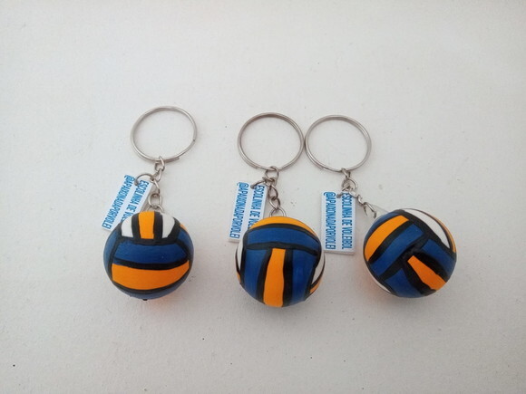 Chaveiro de Bola de Volei com Plaquinha