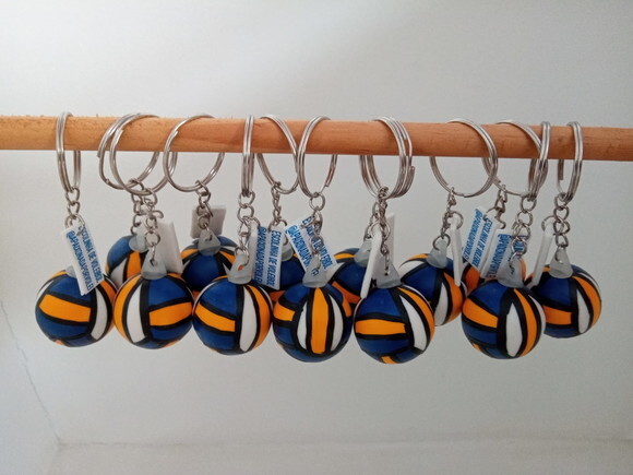 Chaveiro de Bola de Volei com Plaquinha
