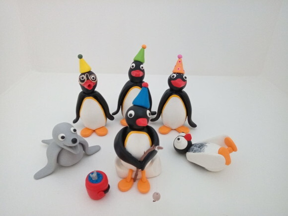Topo de Bolo Pingu Festa