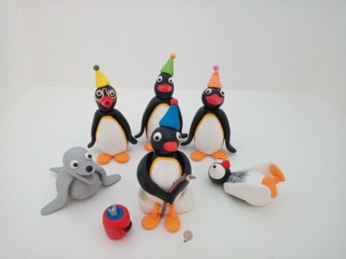 Topo de Bolo Pingu Festa