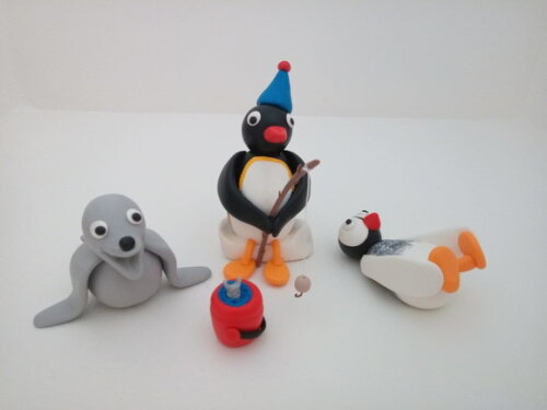 Topo de Bolo Pingu Festa