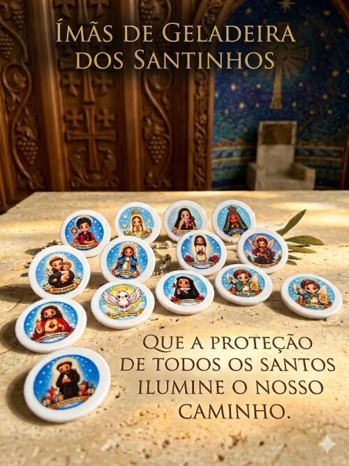 Imã de Geladeira de Santos Diversos